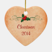 Aangepaste kerstversieringen met foto's keramisch ornament (Achterkant)