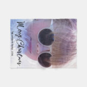 Aangepaste kerstvlinders Voeg foto toe Fleece Deken (Voorkant (Horizontaal))