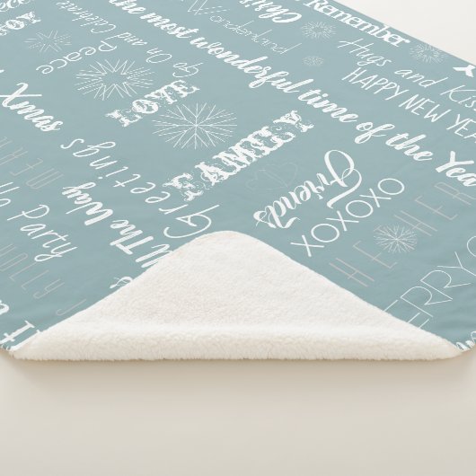 Aangepaste kerstwensen sherpa deken (3/4)