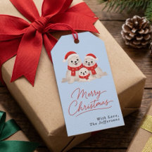 Aangepaste kerstzegelfamilie
