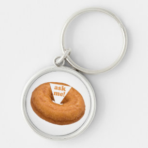Aangepaste keten voor Humor donut Sleutelhanger