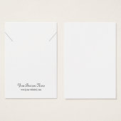 Aangepaste Ketting Display Card Visitekaartje (Voorkant /achterkant)