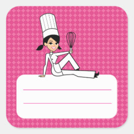 Aangepaste keuken voedsellabel vierkante sticker