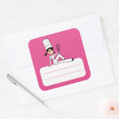 Aangepaste keuken voedsellabel vierkante sticker (Envelop)