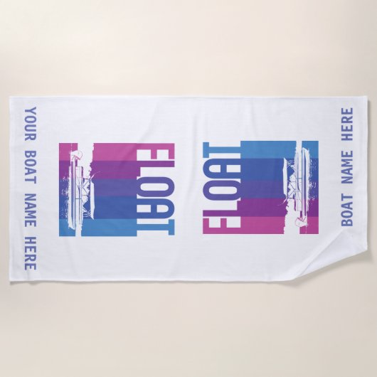 Aangepaste keukenhanddoek met pontoon strandlaken (Voorkant)