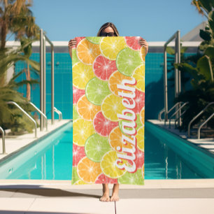 Aangepaste keukenhanddoek voor Citrus Slices Strandlaken