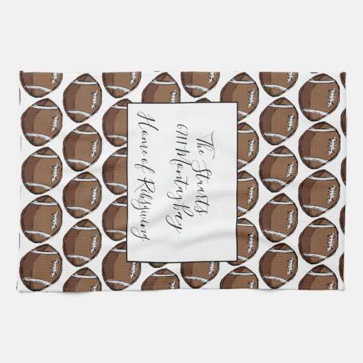 Aangepaste keukenhanddoek voor Football (Horizontaal)