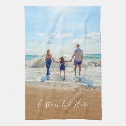 Aangepaste keukenhanddoek voor foto's - Uw eigen o (Verticaal)