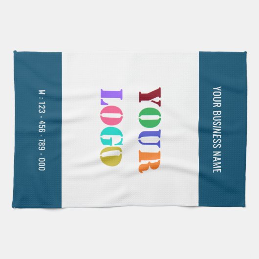 Aangepaste keukenhanddoek voor Logo en tekst - Uw  (Horizontaal)