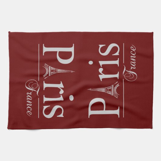 Aangepaste keukenhanddoeken in Parijs Frankrijk -  (Horizontaal)
