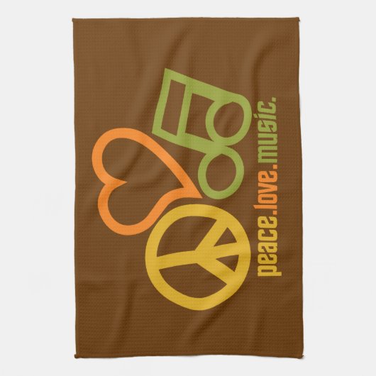 Aangepaste keukenhanddoeken van Peace-Love-Music (Verticaal)