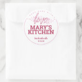 Aangepaste keukenlabels + Jouw naam Ronde Sticker (Tas)