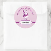 Aangepaste keukenlabels ronde sticker (Tas)