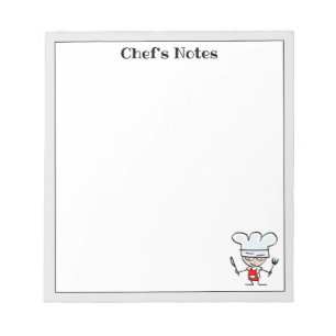 Aangepaste keukennotebooks met een leuke cartoon notitieblok