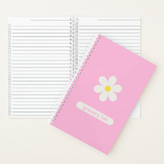 Aangepaste keukenorganisatie Daisy bloemen noteboo Notitieboek