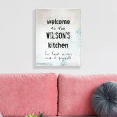 aangepaste keukenquote canvas wand (Insitu (Woonkamer))