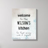 aangepaste keukenquote canvas wand (Voorkant)