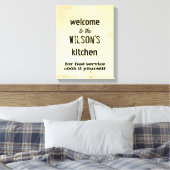 aangepaste keukenquote canvas wand afdruk (Insitu (Slaapkamer))