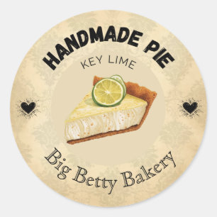 Aangepaste Key Limoen Pie Labels Gepersonaliseer