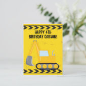 Aangepaste Kids Bouwvoertuig Gefeliciteerd Briefkaart (Staand voorkant)