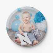 Aangepaste Kids Verjaardag Foto Papieren Bordje (Voorkant)