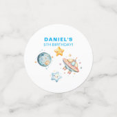 Aangepaste Kids Verjaardag Space-thema Confetti (Kleine voorkant)