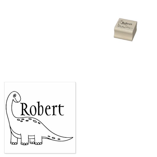 Aangepaste Kind Dino Handtekening Rubberstempel (Gestempeld)