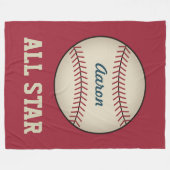 Aangepaste  Kinder Baseball Fleece Blanket (Voorkant (Horizontaal))