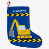 Aangepaste Kinder bouwwagens Blauwe jongens Kleine Kerstsok (Voorkant)