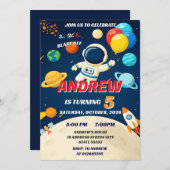 Aangepaste Kinder buitenruimte Galaxy Blast Off Ve Kaart (Voorkant / Achterkant)