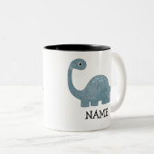 Aangepaste Kinder Dinosaur Tweekleurige Koffiemok (Voorkant rechts)