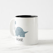Aangepaste Kinder Dinosaur Tweekleurige Koffiemok (Voorkant links)