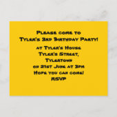 Aangepaste Kinder Fire Truck Party Uitnodigen Uitnodiging Briefkaart (Achterkant)