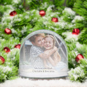 Aangepaste Kinder foto Modern Keepsake Dad Sneeuwbol (Kerstmis)