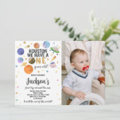 Aangepaste Kinder Galaxy-feestuitnodiging Kaart (Staand voorkant)