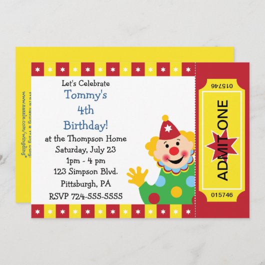 Aangepaste Kinder geboortedag Kaart (Voorkant / Achterkant)