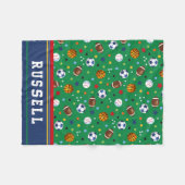 Aangepaste Kinder groene multisporingsschroef Fleece Deken (Voorkant (Horizontaal))