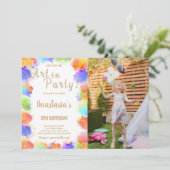 Aangepaste Kinder kunst Party Uitnodigen Kaart (Staand voorkant)