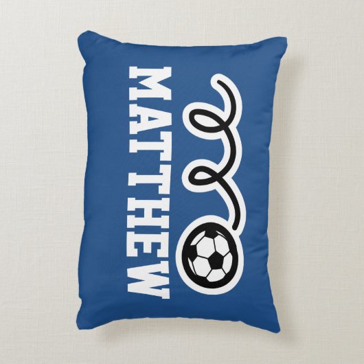 Aangepaste kinder kussen met schattig voetbal (Achterkant (Verticaal))