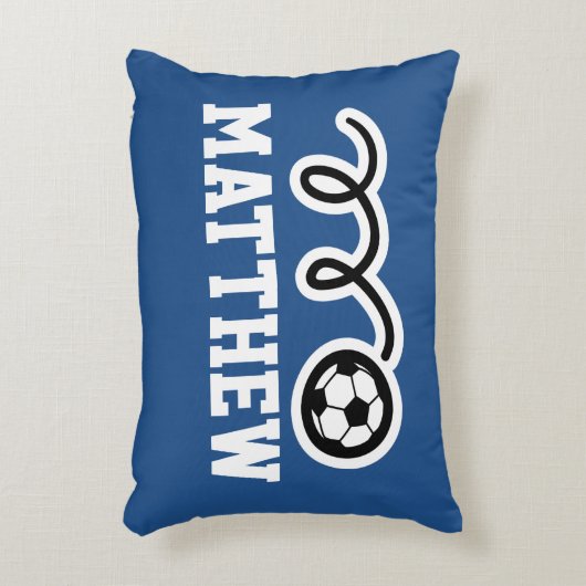 Aangepaste kinder kussen met schattig voetbal (Voorkant(Verticaal))