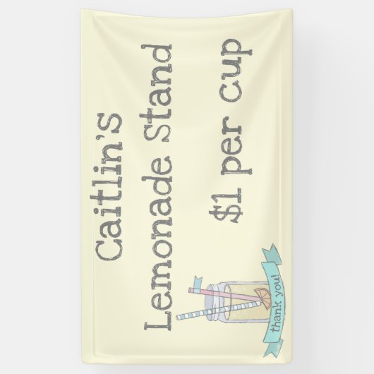 Aangepaste Kinder limonadebanner Spandoek (Verticaal)