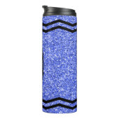 Aangepaste Kinder naam Blue Glitter Crayon Drink T Thermosbeker (Geroteerd rechts)