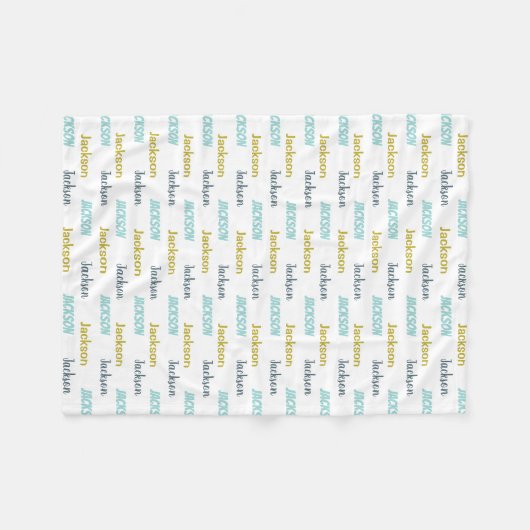 Aangepaste Kinder naamgreep Fleece Deken (Voorkant (Horizontaal))