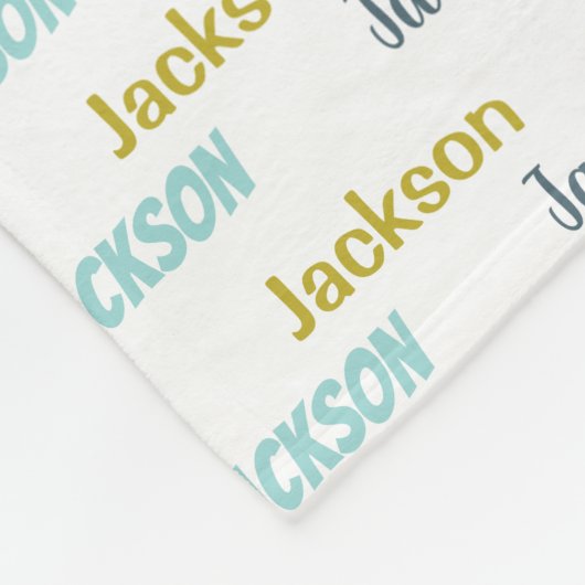 Aangepaste Kinder naamgreep Fleece Deken (Hoek)