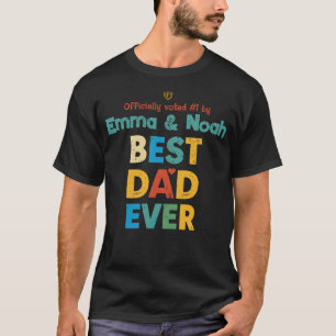 Aangepaste kinder namen Beste papa ooit T-shirt