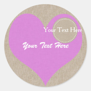 Aangepaste Kinder Partij Baby shower Roze Stof Har Ronde Sticker