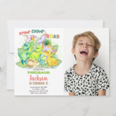 Aangepaste Kinder prehistorische feestuitnodiging Kaart (Voorkant)