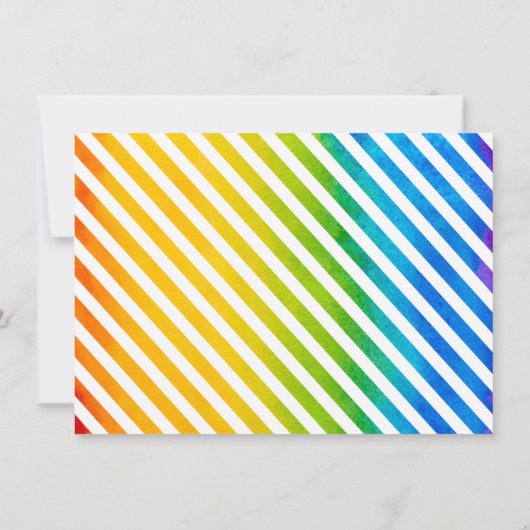 Aangepaste Kinder Regenboog Waterverf Foto Bedankkaart (Achterkant)