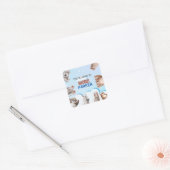 Aangepaste Kinder stollingsdieren Cartoon Vierkante Sticker (Envelop)