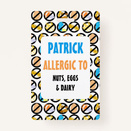 Aangepaste Kinder waarschuwingssymbolen voor voeds Badge